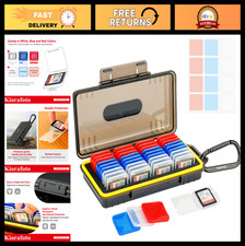 36-Slot SD Card Case - Water-Resistant, Anti-Shock Memory Card Storage Organizer