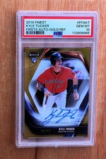 KYLE TUCKER RC 2019 FINEST: FIRSTS AUTO-GOLD REF /50 GEM MINT PSA 10  POP ONLY 2