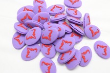 TWO 2X : RAFAEL NADAL PURPLE / RED LOGO VIBRATION DAMPENERS FOR TENNIS RACQUETS