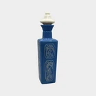 Vintage Jim Beam Shepherd Dog Blue Milk Glass Decanter, Bottle