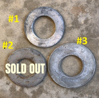 #ad Set of 2 pick your size large Rusty Crusty FLAT WASHERS for Restoration Repair $3.50
