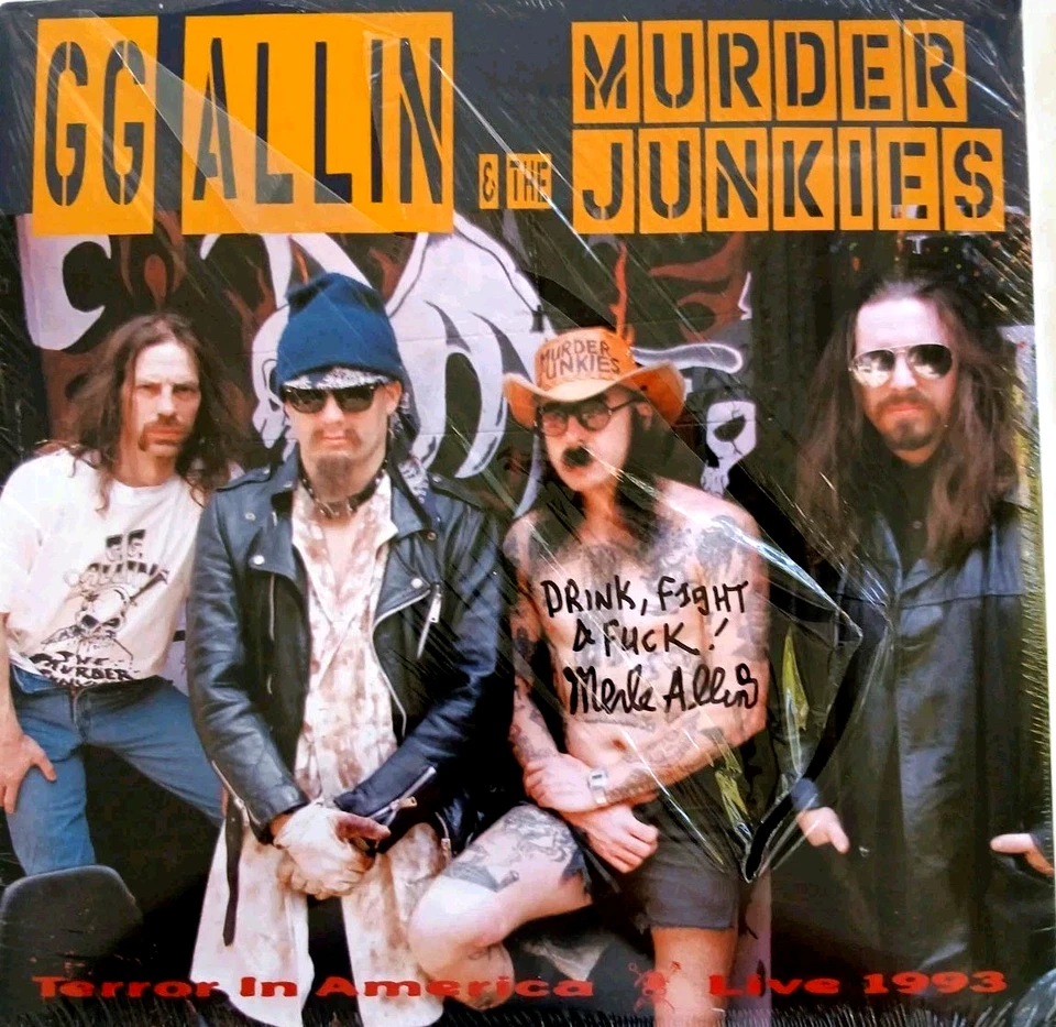 G.G. Allin & The Murder Junkies Terror in America Hand Signed by Merle Allin LP - Image 4 of 4