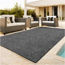 Koeckritz Hatteras Black Ice Indoor Outdoor Rug | Patios, Pools, Hallways, Decks
