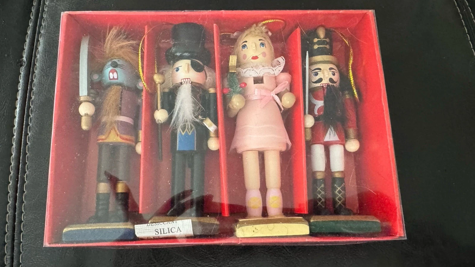 Burton & Burton Nutcracker Ornaments Wood Handpainted Assorted Set of 4