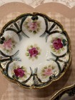 Antique Nippon HandPainted Gold & Cobalt Porcelain Moriage Large bowl & 4 Small — photo 5