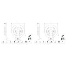 2x BOSCH BREMSSCHEIBEN Ø284mm HINTEN passend für HYUNDAI KONA KIA SOUL | 0 986 4