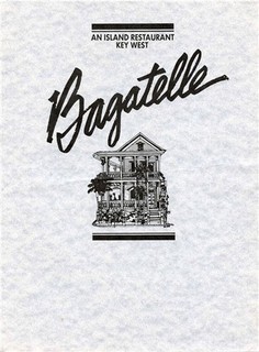 Bagatelle Menu An Island Restaurant Old Town Duval Street Key West Florida