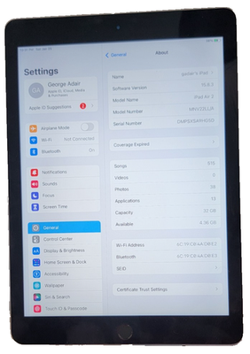 Apple iPad (4th Generation) A1458 32 GB, Wi-Fi, 9.7 in - Black | eBay