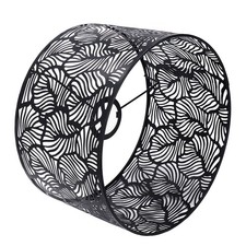 (Big Leaf Black) Hollow Metal Lampshade Ceiling Lamp Lampshade Artistic Carve SL