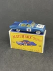 Matchbox Lesney #55 Custom Ford Fairlane Police Car Grey Wheels Nice Repro Box