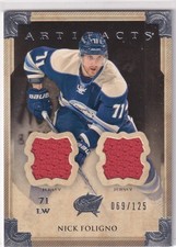 13/14 UD ARTIFACTS NICK FOLIGNO DUAL GAME JERSEY /125 #72