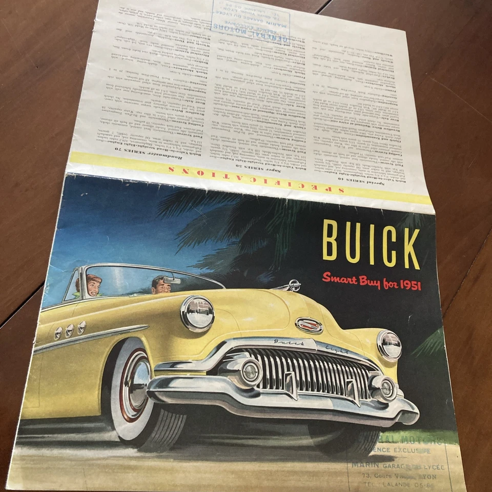 Buick Automobile 1951 Roadmaster Special Super Sedan Catalogo Prospectus - Immagine 2 di 4