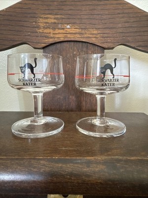 2 Schwarzer Kater Liquer Glasses