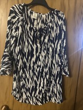 Anne Cole Navy White Swimsuit Cover Up Size M/L NWOT