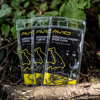 Avid Carp Armorok Haken - Kod, Curve, Snag oder Wide Gape - stachelig oder stachlos