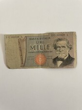 Banconota mille lire 1000 lire giuseppe verdi Decreto Ministeriale 5 Agosto 1975