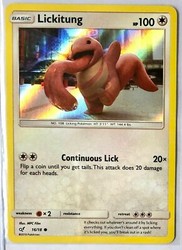 Lickitung 16/18 Detective Pikachu Holo Common