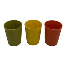    TupperToys Tupperware Mini Tumblers Cups Set of 3 Tumblers 1503 Harvest Color