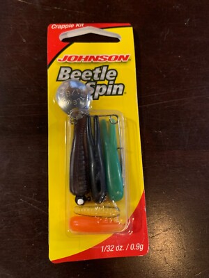 Kit Johnson Beetle Spin 1/32 Oz - 5 Leurres Souples Pour Crappie, Truite, Perche