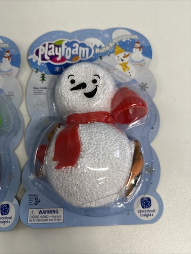 Educational Insights Playfoam Build a Snowman Toy set of 3 Christmas Gift NEW C - Picture 4 of 16