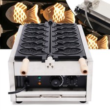 Electric Waffle Maker Machine,Nonstick Commercial Taiyaki Fish-Shaped Mold Baker
