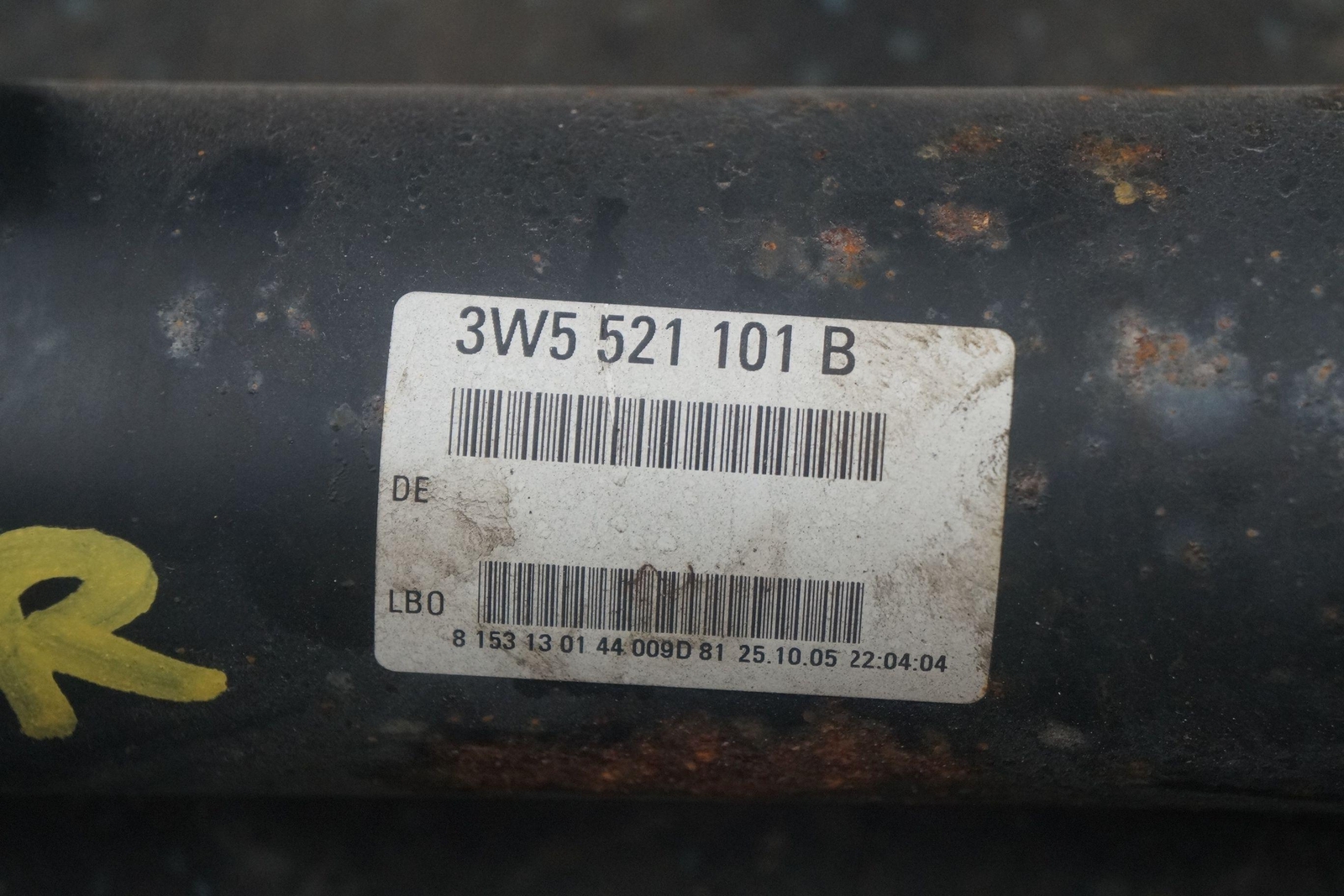 Rear Prop Drive Shaft 3W5521101B OEM Bentley Continental Flying Spur 2006