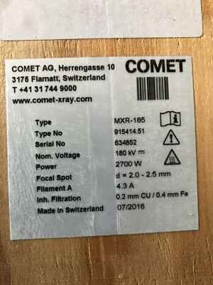 COMET MXR-185 X-RAY TUBE | eBay