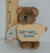 Boyds Bears Head Bean Teddy Mini Greetings Archive Collection Get Well Soon
