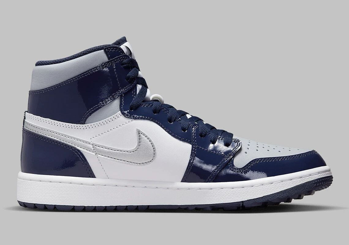 NEW NIKE AIR Jordan 1 High Golf Patent Midnight Navy DQ0660 NEW NIKE AIR Jordan 1 High Golf Patent Midnight Navy DQ0660