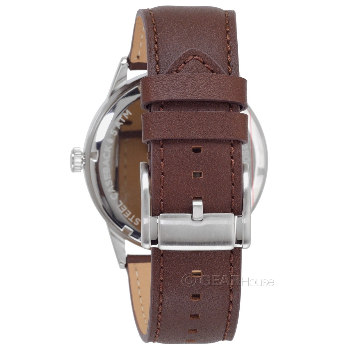 FOSSIL Flynn Mens Multifunction Watch Cream Dial Day Date Moon Sun