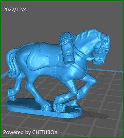 British Lc Officer Horse (Charging) - 1 Mini - 28 mm Scale - Picture 1 of 1