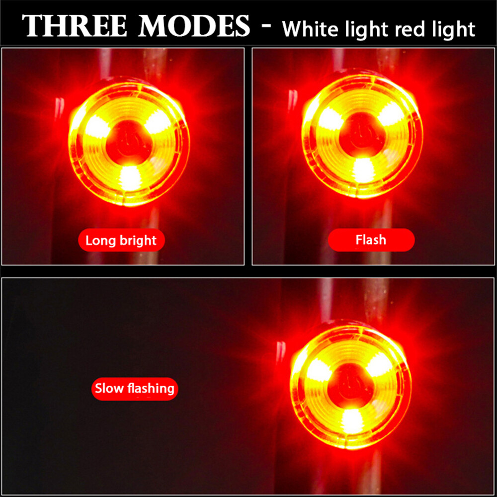 Mountain Bike Lights 3 Functions Bicycle LED Torch Front Rear Lamp Set