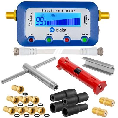 HB-DIGITAL Herramienta cable antena SAT Finder cable pelador F conector montaje conector
