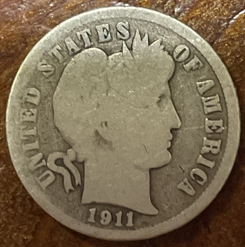 1911-D Barber Dime — photo from the most recent tracked eBay sale