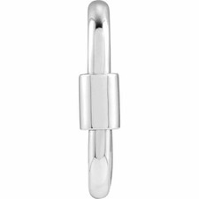 Sterling Silver Oval Link Lock Jump Ring Bail Enhancer Carabiner Locking Clasp