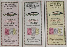 PA Fishing Maps - 3 Maps of PA (E C W)  (Trout & Bass) by Gogal & Franklin Maps