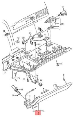 NEW AUDI A6 ALLROAD QUATTRO AVANT S6 GLOVE COMPARTMENT LID 4F28581346PS ORIGINAL
