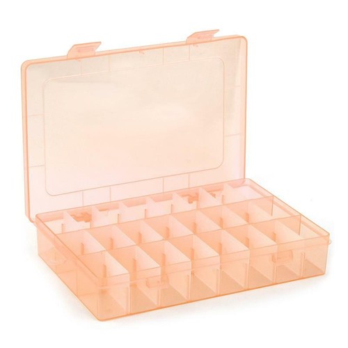 24 Grid Embroidery Thread Floss Cross Stitch Bobbins Board Organizer Storage Box - Picture 12 of 23