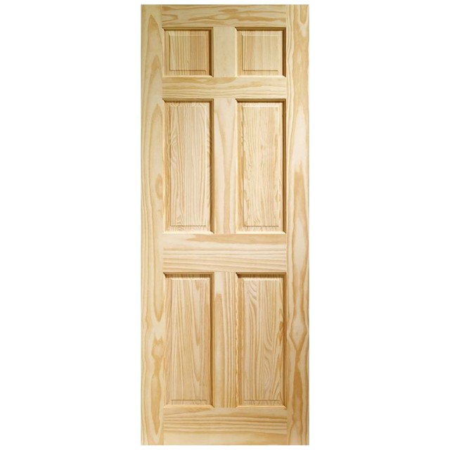 Pine Interior Door 6 Panel Clear Pine 24 X 78 X 35mm 610mm X 1981mm