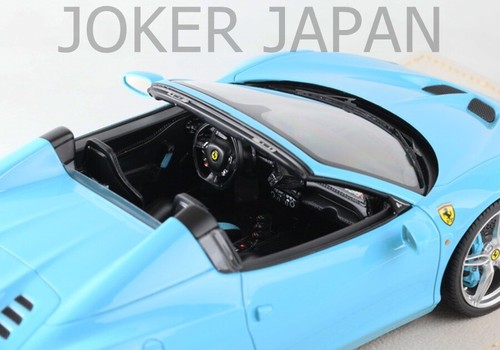 MR Collection 1/18 Ferrari 458 Speciale A Baby Blue With Case FE12 JDM - Picture 5 of 5