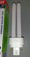 Osram 017594 Dulux De 13w840 Lumilux Cool White 4-pin Lamp G24q-1 13w 900lm