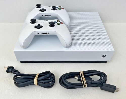 MICROSOFT 1681 XBOX ONE S Digital Edition 1TB CONSOLE W 2 Controllers 