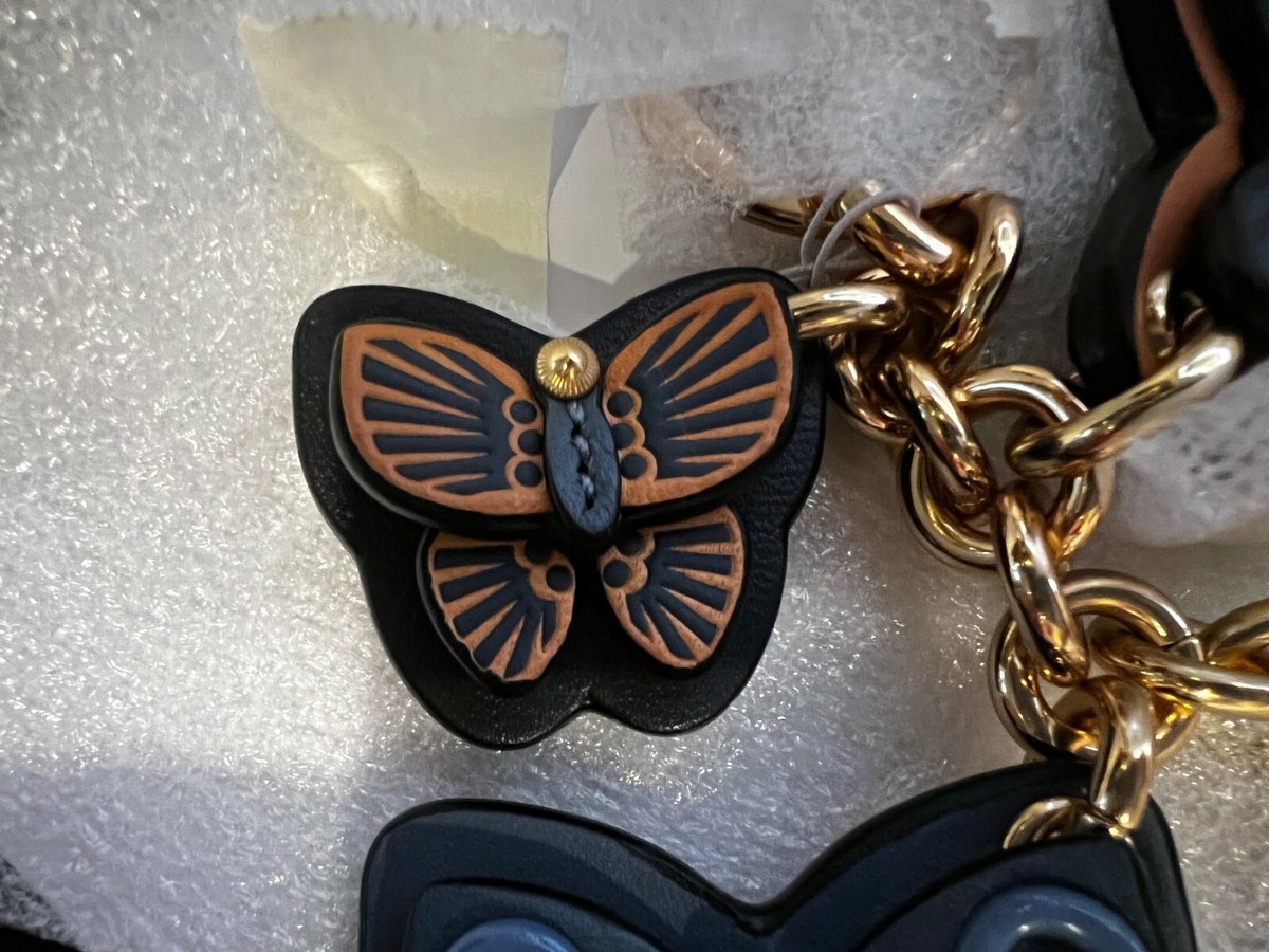 Coach Butterfly Cluster Bag Charm IM/Denim Multi C8224 | eBay