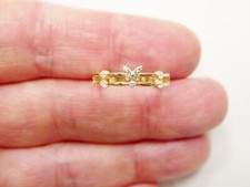 10K REAL SOLID YELLOW GOLD LADIES CUBIC ZIRCONIA STONE RING