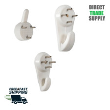 Hard Wall Hanging Hooks Heavy Duty Picture Hook White Nail Fixing S M L