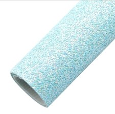 Chunky Glitter Elsa Blue FAUX LEATHER CRAFT SHEET 8" x 12" 1067991