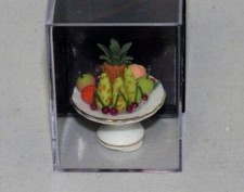 Reutter Porcelana Alemania 1/12 CASA DE MUÑECAS MINIATURA - MESA DE FRUTAS CENTRO