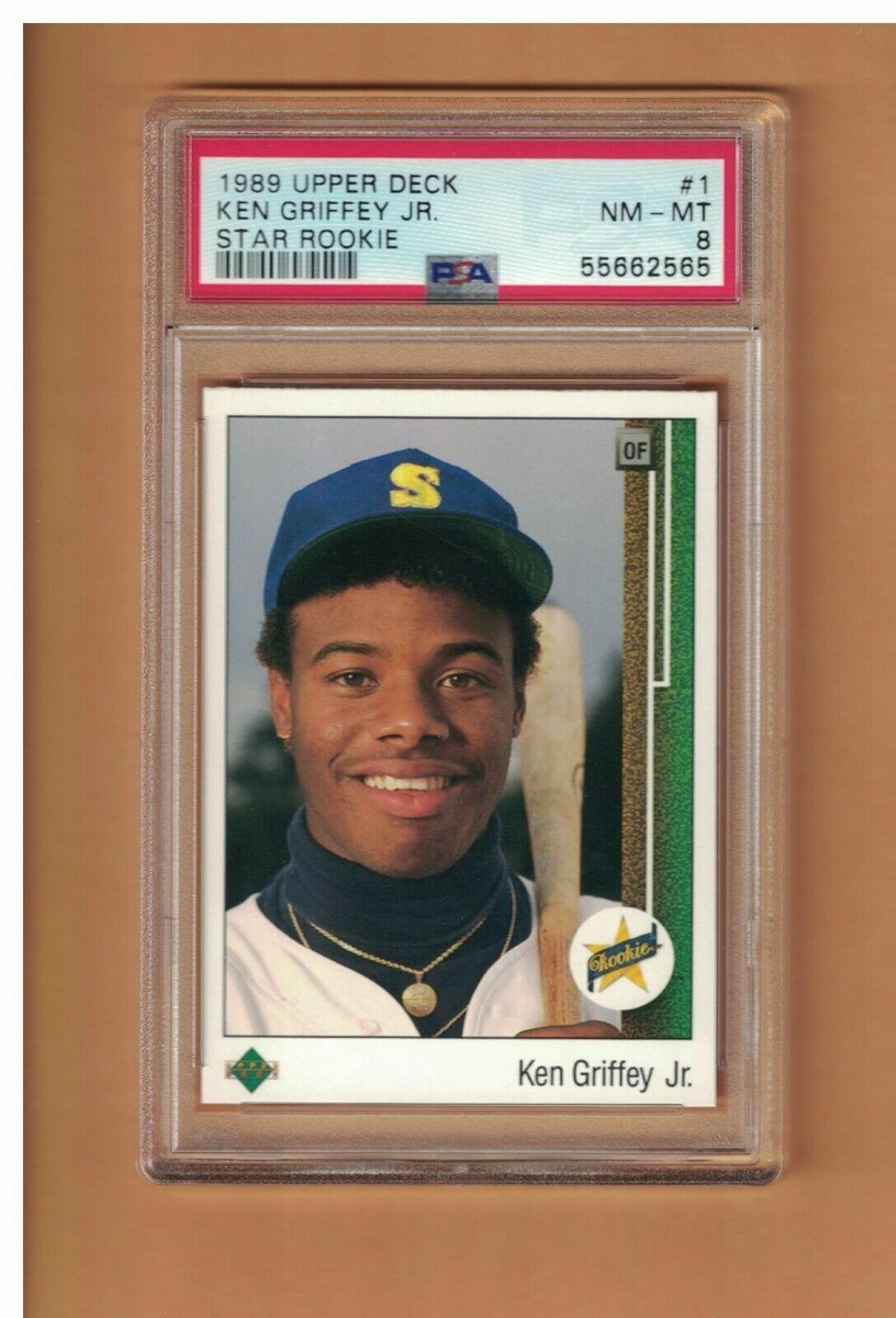 KEN GRIFFEY JR. 1989 UPPER DECK ROOKIE CARD PSA 8 NM/MT