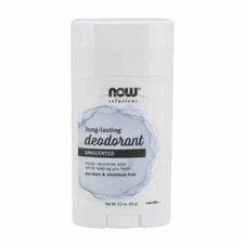 Long Lasting Deodorant Stick  Unscented 2.2 Oz By Now Foods