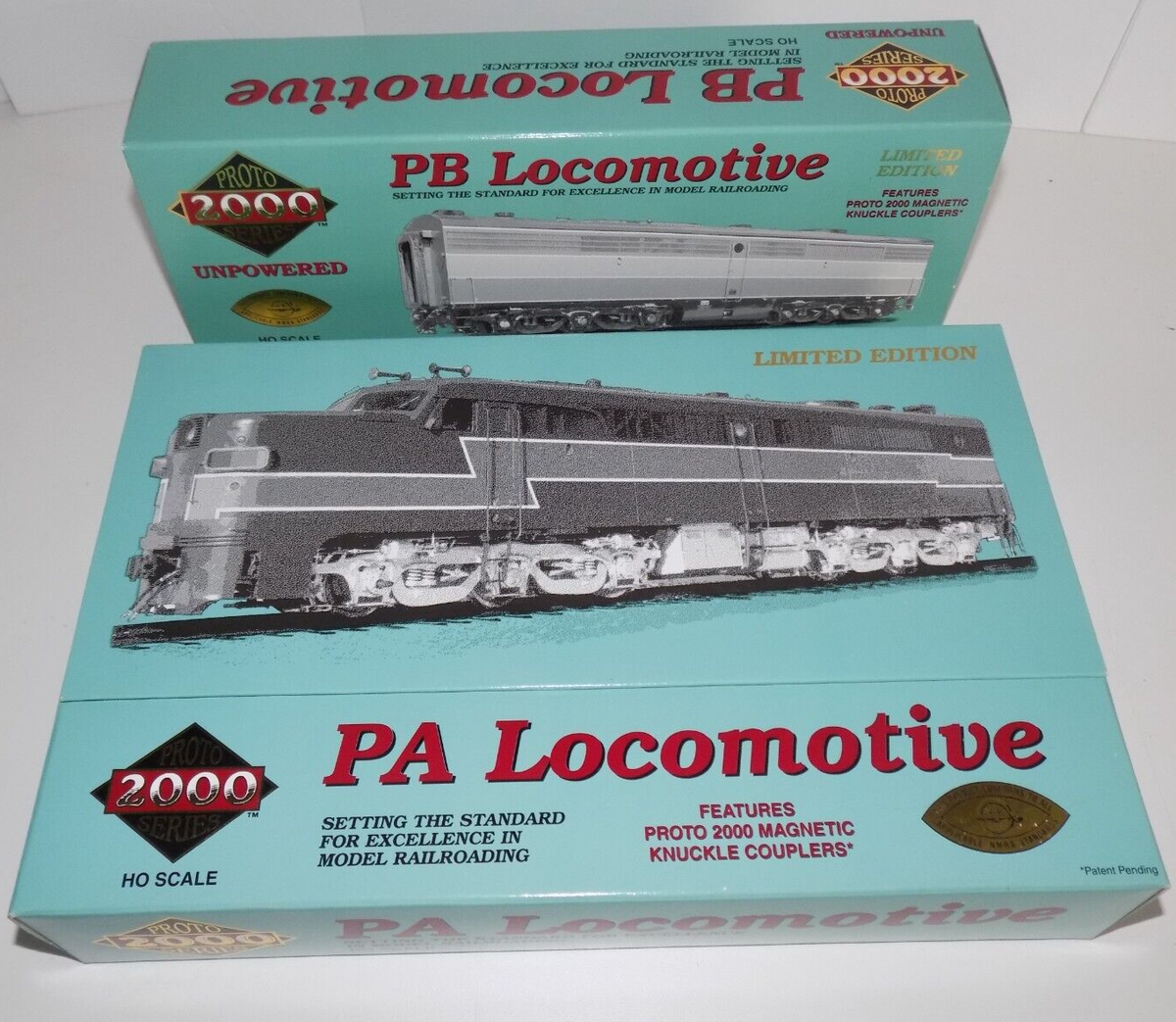 PROTO 2000 PB & E7B Locomotive HOスケール　２箱 Proto 2000 HO Scale D&RGW PA A/B Diesel Locomotive Set #600